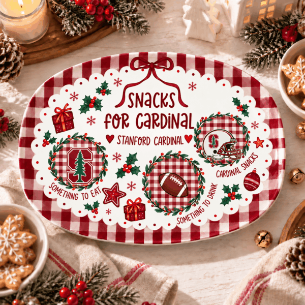 Stanford Cardinal Christmas Plate for Family