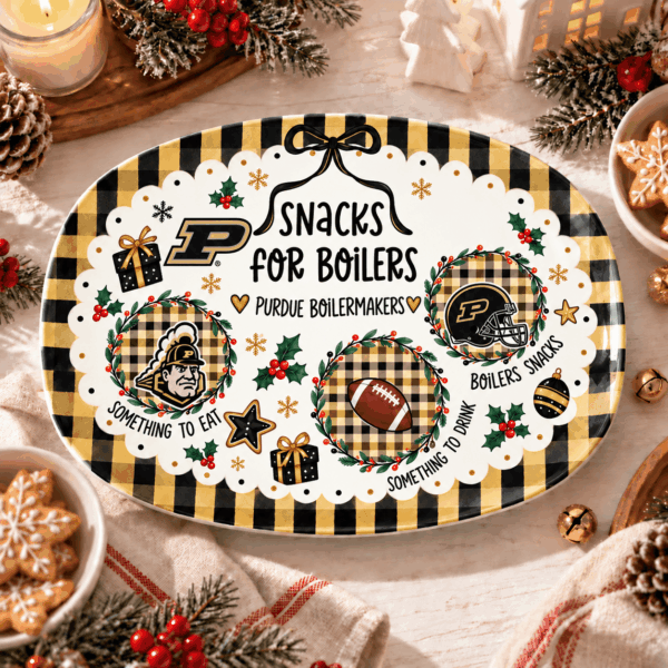 Purdue Boilermakers Christmas Plate for Family