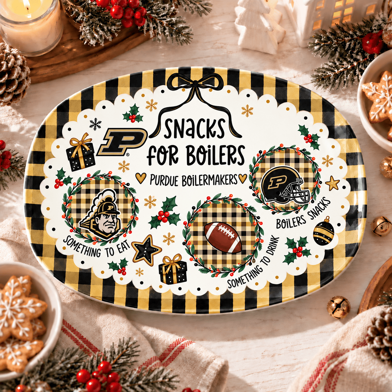 Purdue Boilermakers Christmas Plate for Family