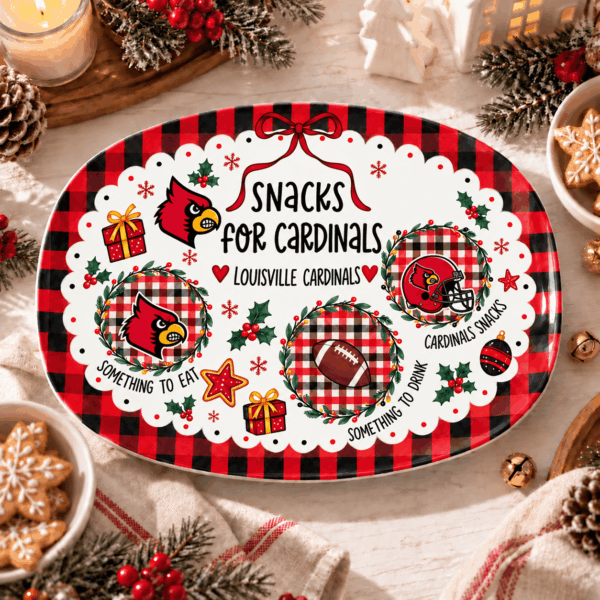 Louisville Cardinals Christmas Plate for Family