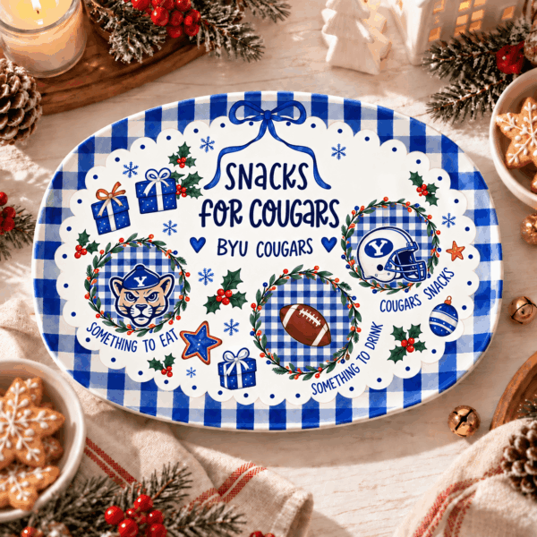 BYU Cougars Christmas Plate for Family