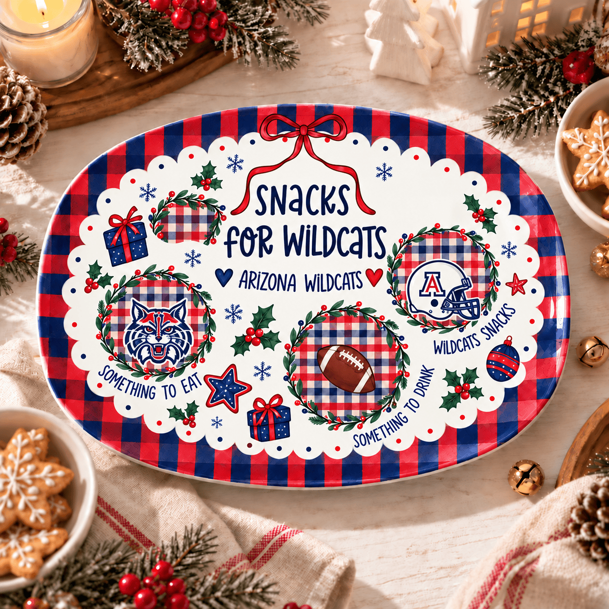 Arizona Wildcats Christmas Plate for Family