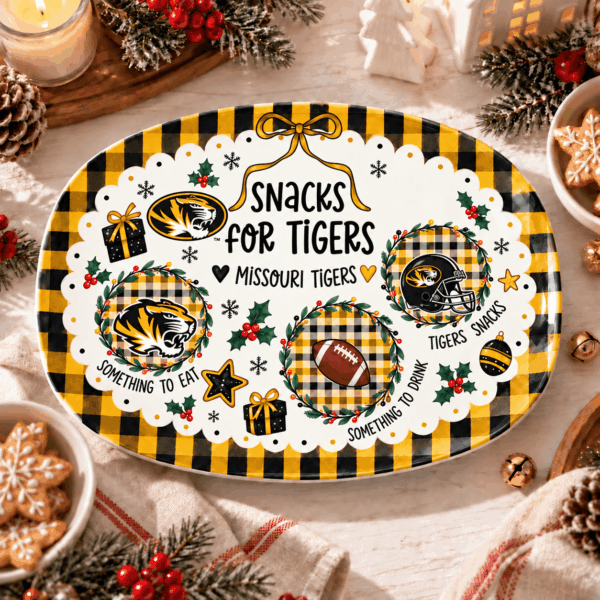 Missouri Tigers Christmas Plate for Family