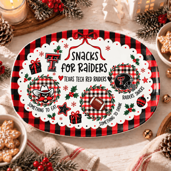 Texas Tech Red Raiders Christmas Plate for Family