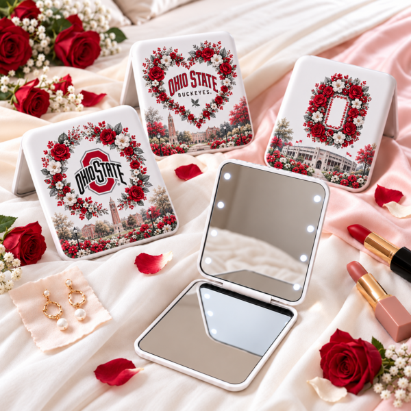 Ohio State Buckeyes Floral Mirror