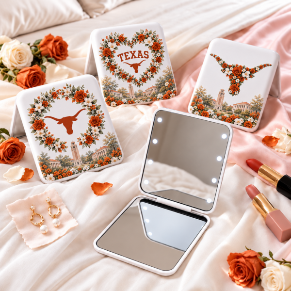 Texas Longhorns Floral Mirror