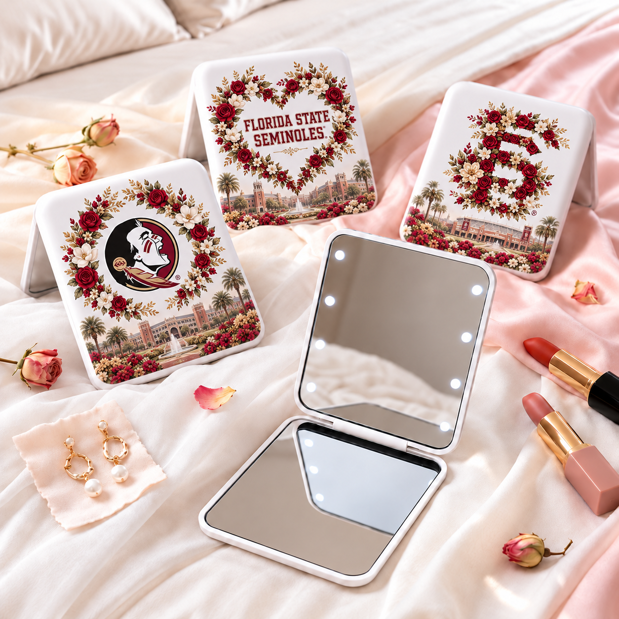Florida State Seminoles Floral Mirror