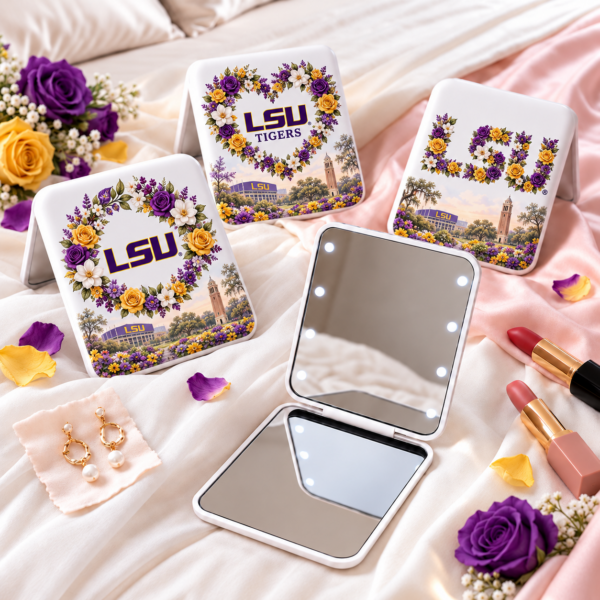 LSU Tigers Floral Mirror