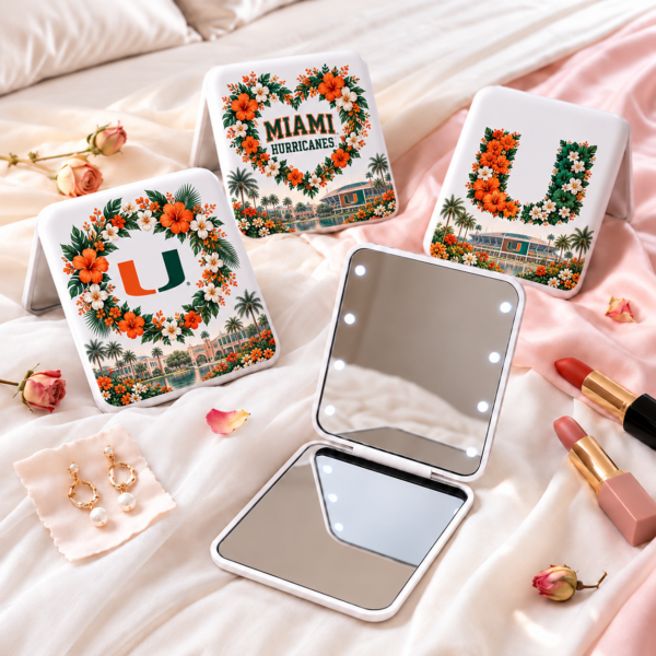 Miami Hurricanes Floral Mirror