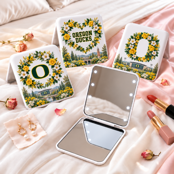 Oregon Ducks Floral Mirror