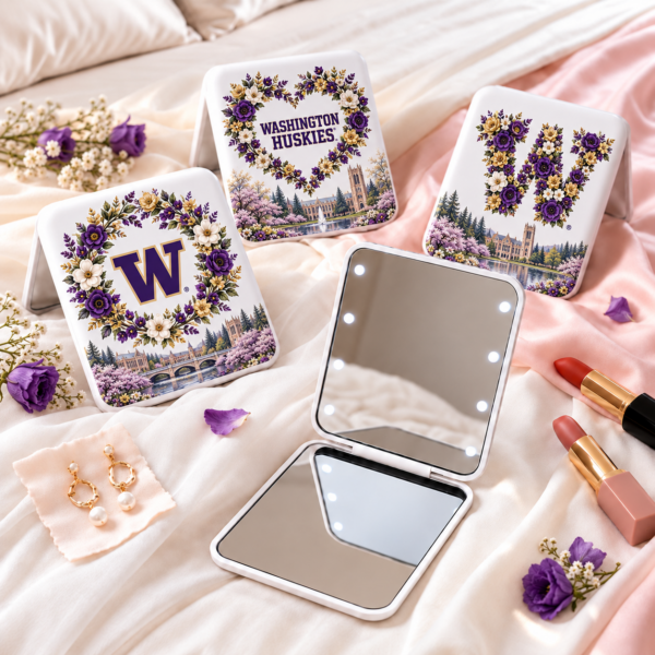 Washington Huskies Floral Mirror