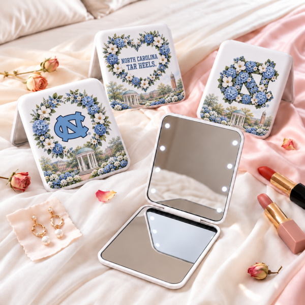 North Carolina Tar Heels Floral Mirror