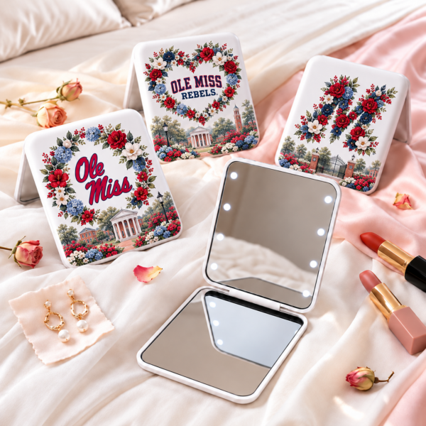 Ole Miss Rebels Floral Mirror