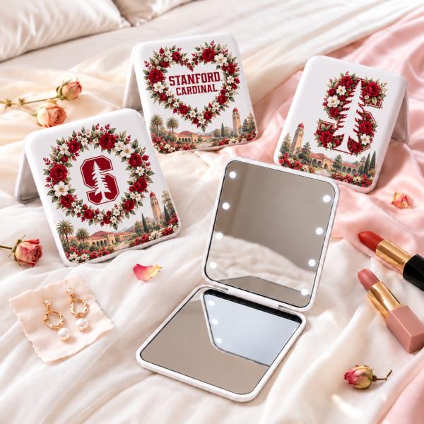 Stanford Cardinal Floral Mirror