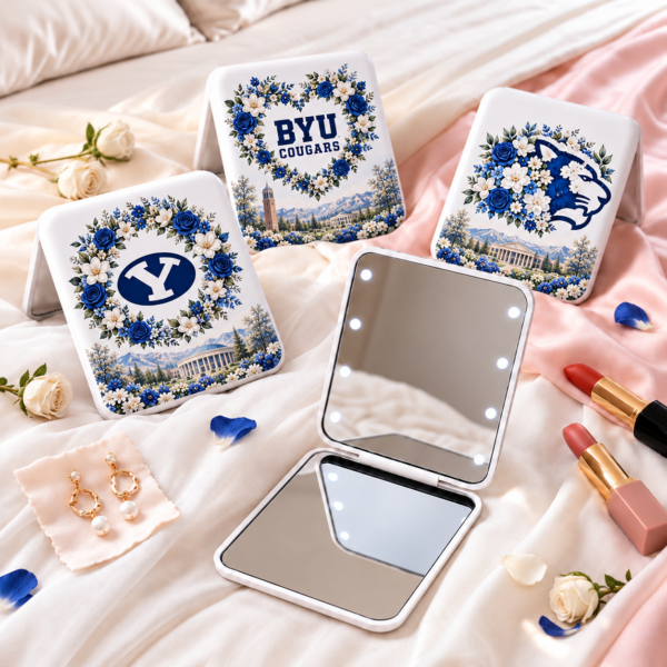 BYU Cougars Floral Mirror