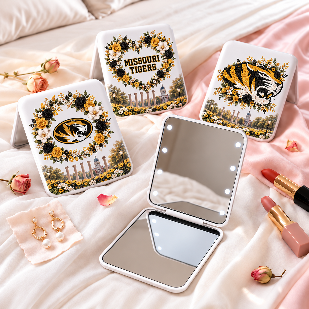 Missouri Tigers Floral Mirror