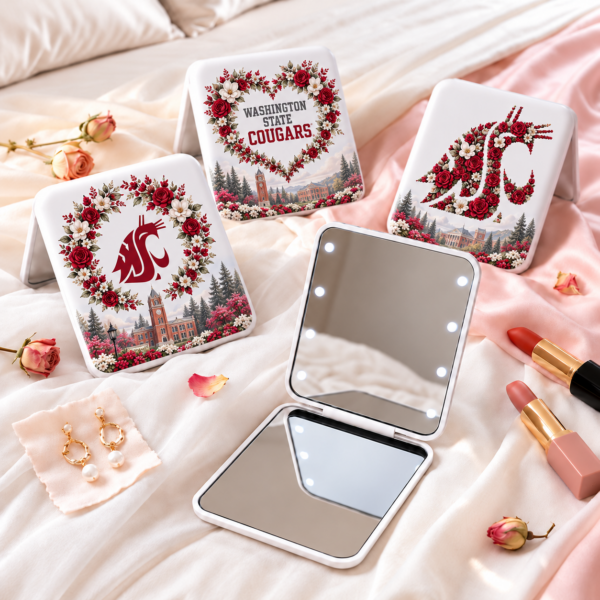 Washington State Cougars Floral Mirror