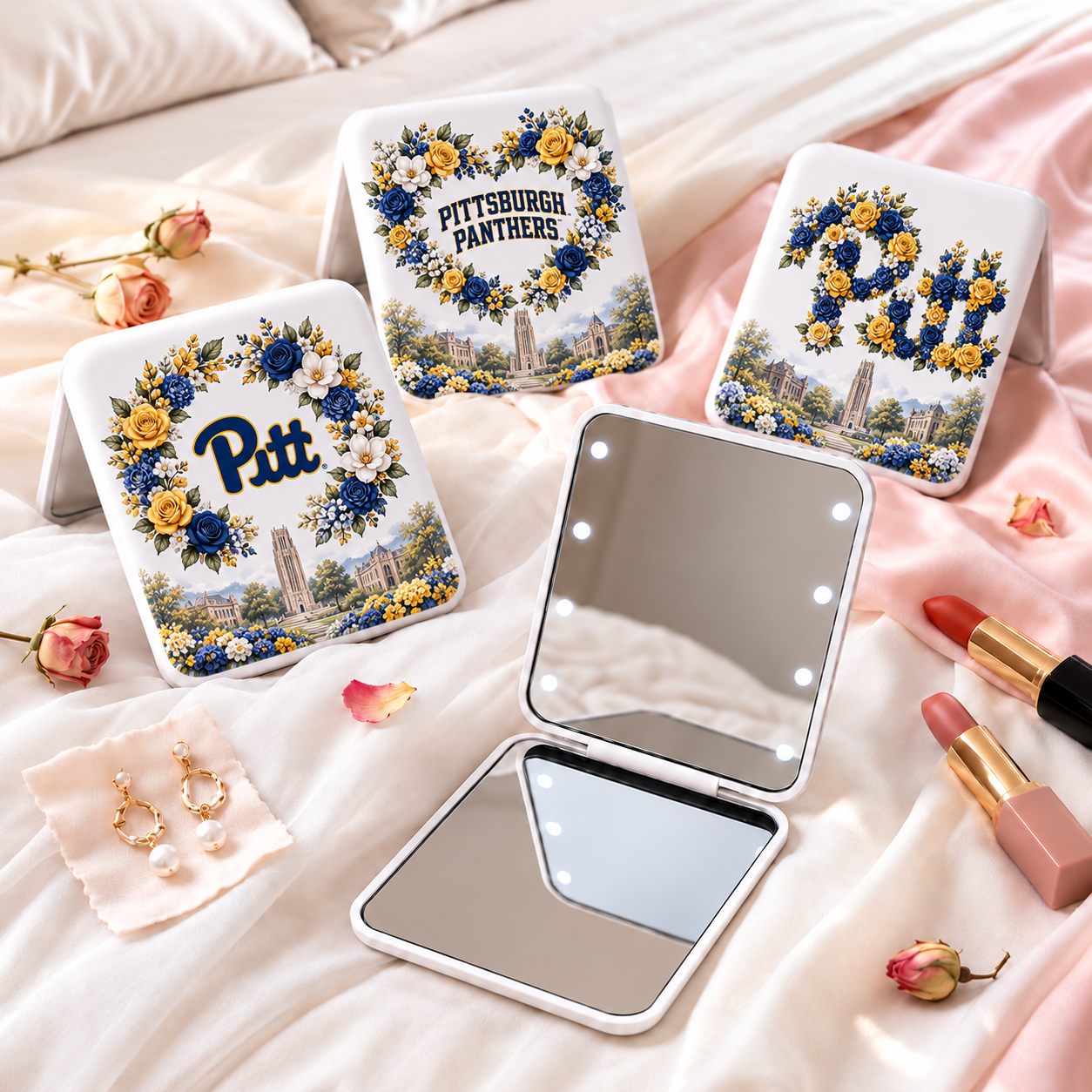 Pittsburgh Panthers Floral Mirror