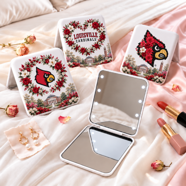 Louisville Cardinals Floral Mirror