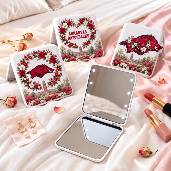 Arkansas Razorbacks Floral Mirror