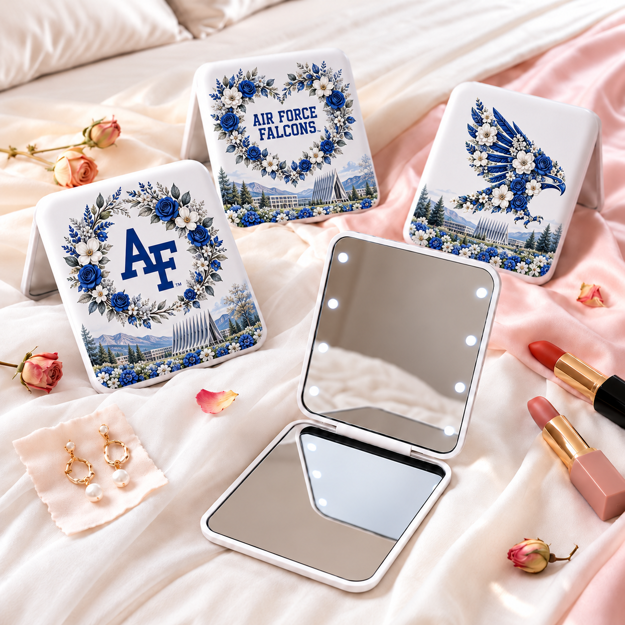 Air Force Falcons Floral Mirror