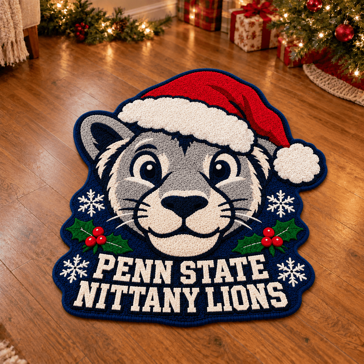 Penn State Nittany Lions Custom Shape Floor Mat Chirstmas Gift