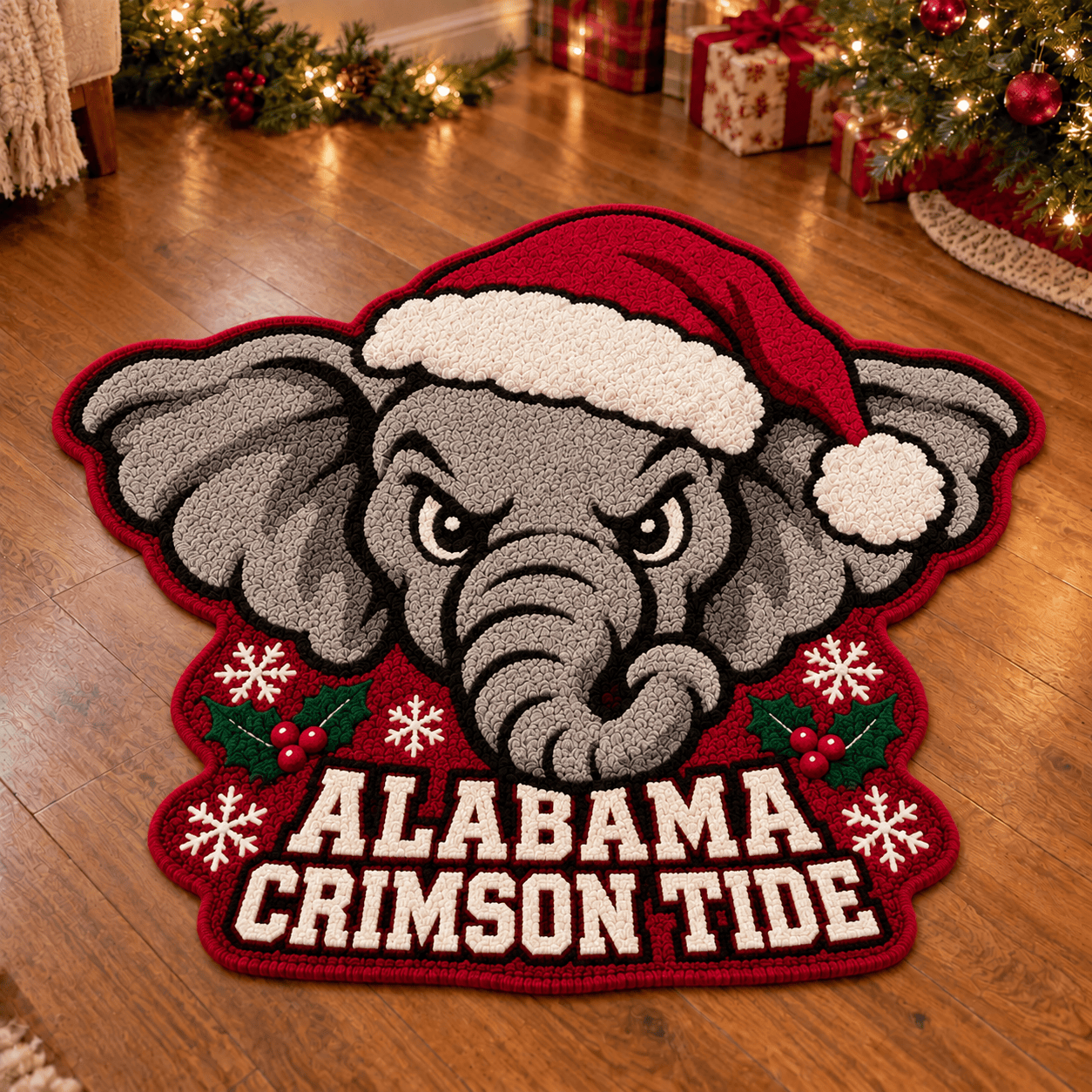 Alabama Crimson Tide Custom Shape Floor Mat Chirstmas Gift