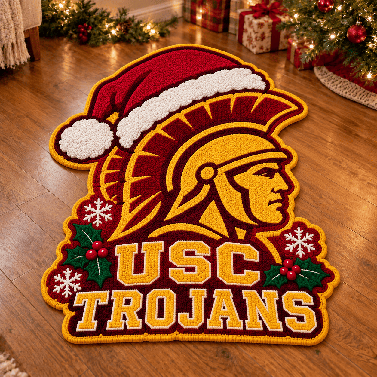 USC Trojans Custom Shape Floor Mat Chirstmas Gift