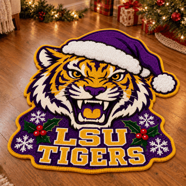 LSU Tigers Custom Shape Floor Mat Chirstmas Gift