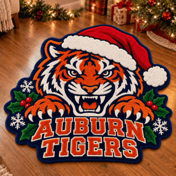 Auburn Tigers Custom Shape Floor Mat Chirstmas Gift