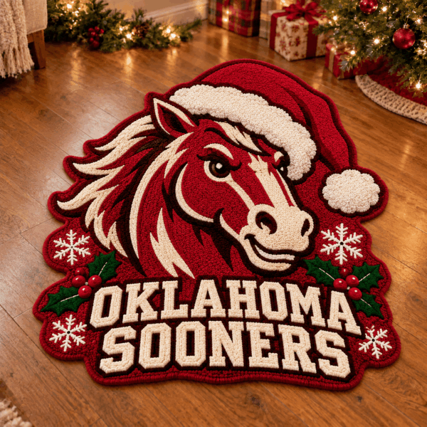 Oklahoma Sooners Custom Shape Floor Mat Chirstmas Gift