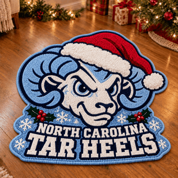 North Carolina Tar Heels Custom Shape Floor Mat Chirstmas Gift
