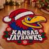 Kansas Jayhawks Custom Shape Floor Mat Chirstmas Gift