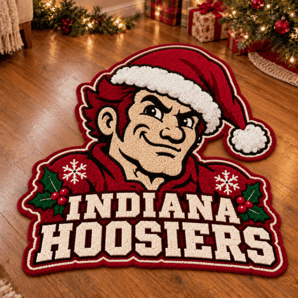 Indiana Hoosiers Custom Shape Floor Mat Chirstmas Gift