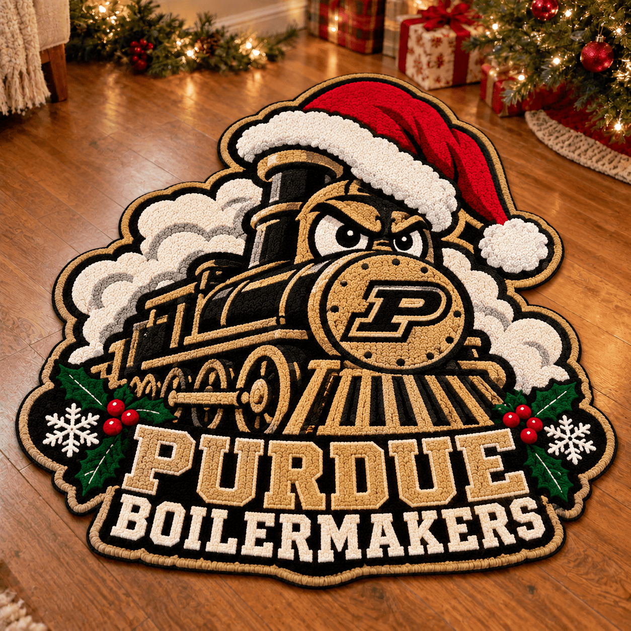 Purdue Boilermakers Custom Shape Floor Mat Chirstmas Gift