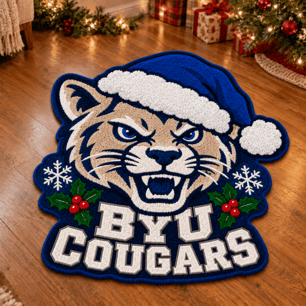 BYU Cougars Custom Shape Floor Mat Chirstmas Gift