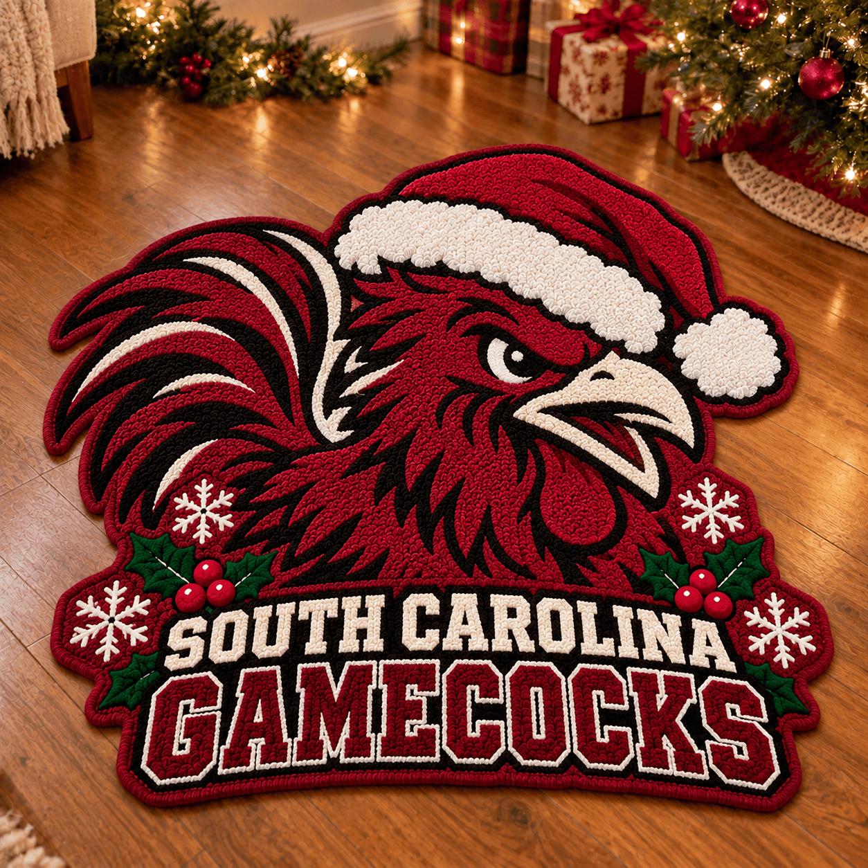 South Carolina Gamecocks Custom Shape Floor Mat Chirstmas Gift