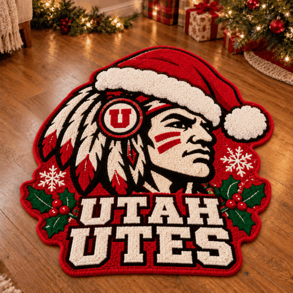 Utah Utes Custom Shape Floor Mat Chirstmas Gift