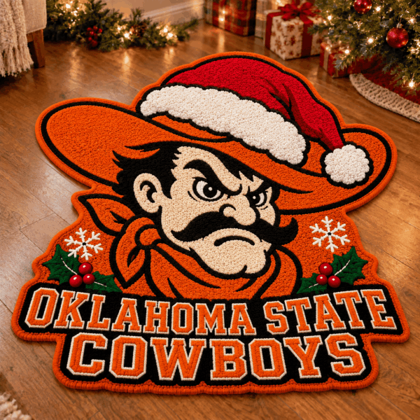 Oklahoma State Cowboys Custom Shape Floor Mat Chirstmas Gift