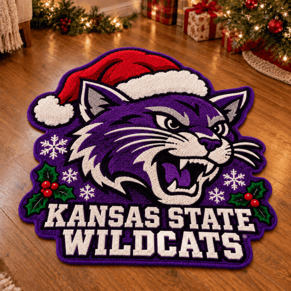 Kansas State Wildcats Custom Shape Floor Mat Chirstmas Gift