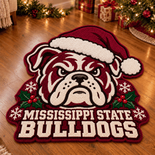 Mississippi State Bulldogs Custom Shape Floor Mat Chirstmas Gift
