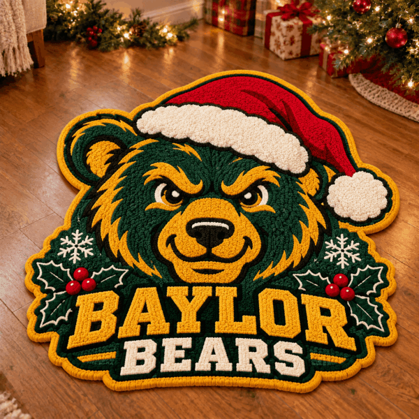 Baylor Bears Custom Shape Floor Mat Chirstmas Gift