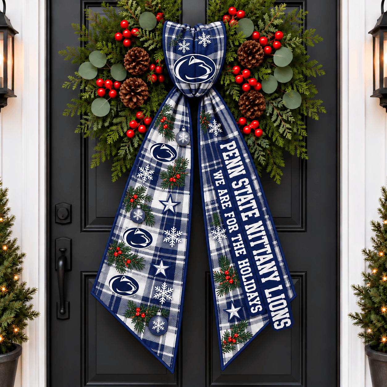 Penn State Nittany Lions Christmas Wreath Sash
