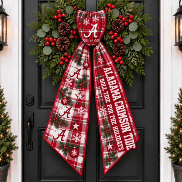 Alabama Crimson Tide Christmas Wreath Sash