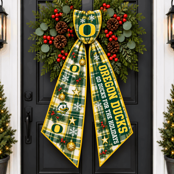 Oregon Ducks Christmas Wreath Sash