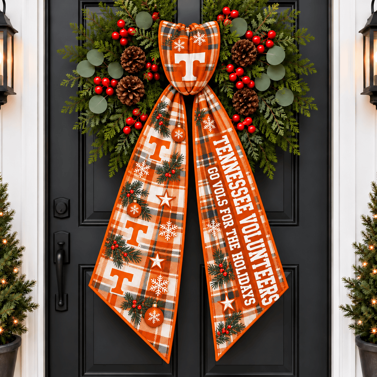 Tennessee Volunteers Christmas Wreath Sash