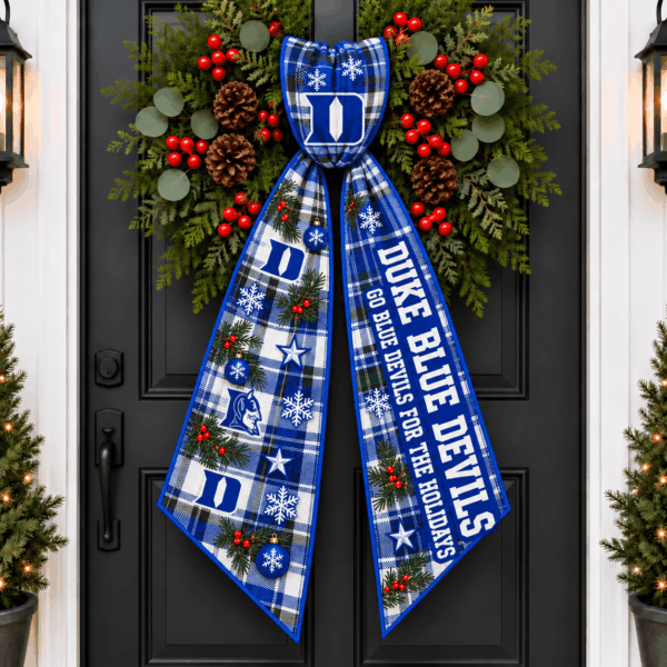 Duke Blue Devils Christmas Wreath Sash