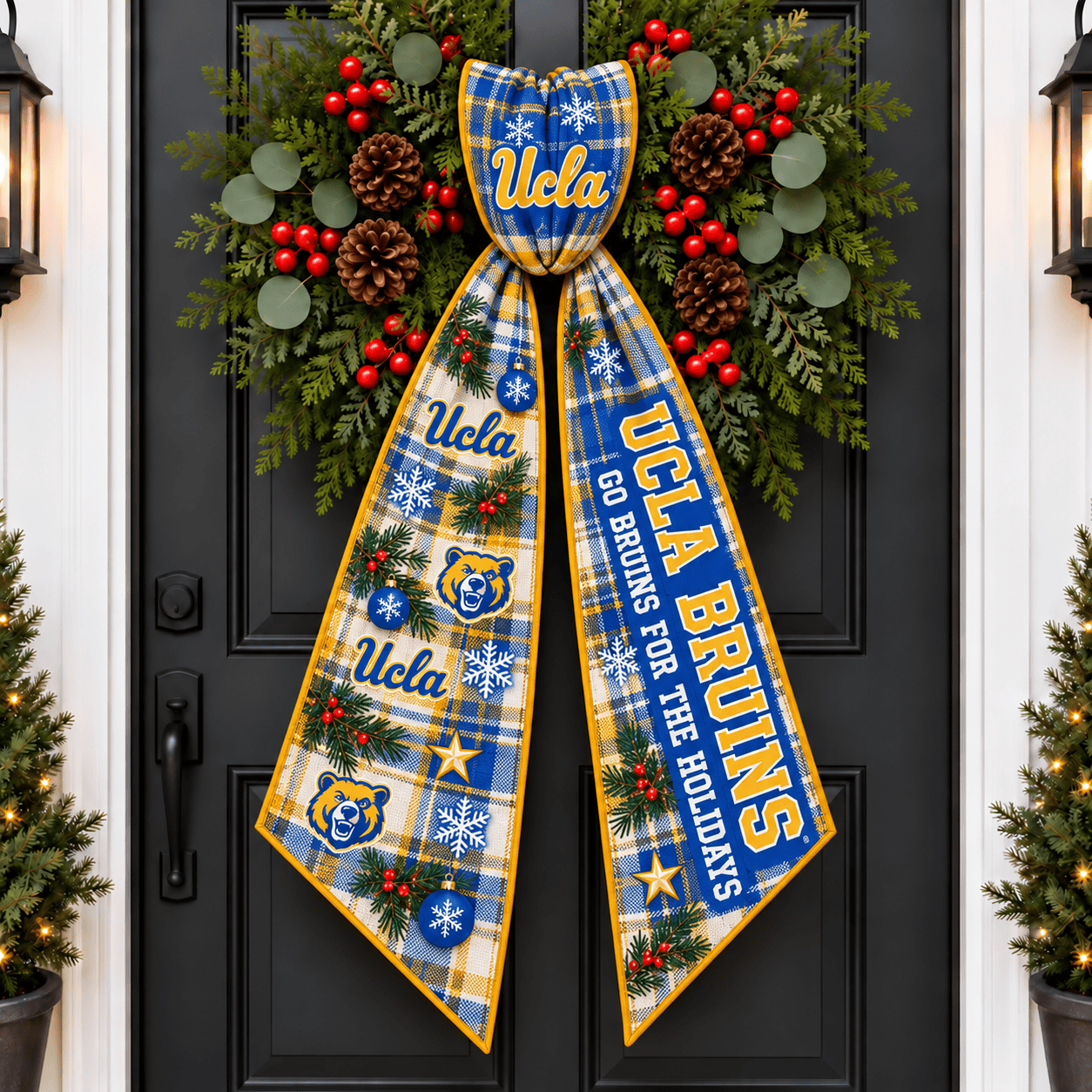 UCLA Bruins Christmas Wreath Sash
