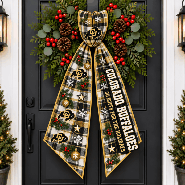 Colorado Buffaloes Christmas Wreath Sash