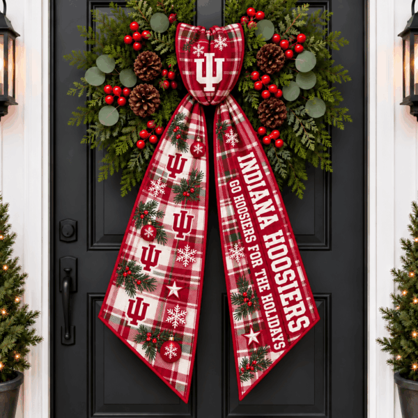 Indiana Hoosiers Christmas Wreath Sash